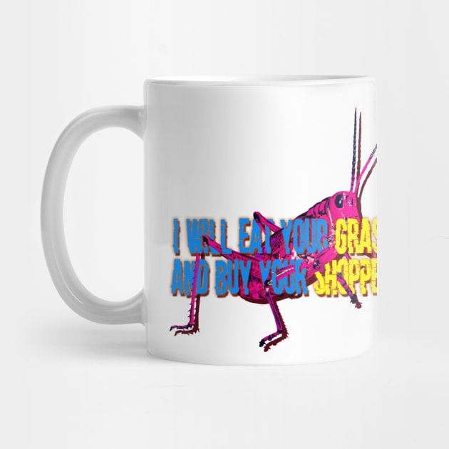 grasshopper popart colorful insect with text by denpoolswag